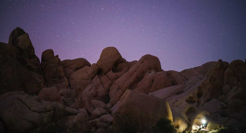 joshua tree national park at night